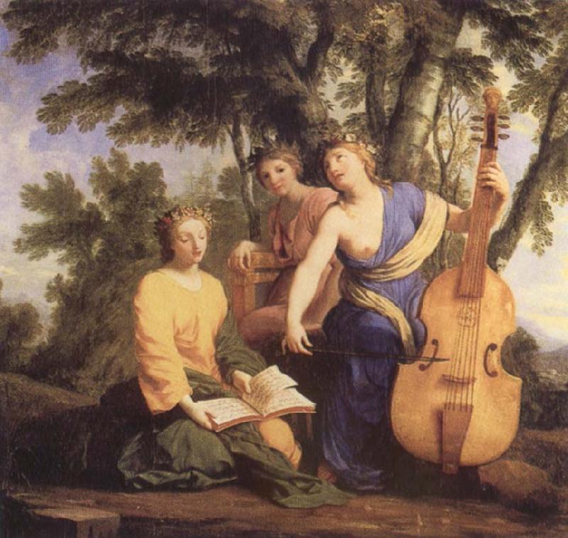 Eustache Le Sueur Melpomene Erato and Polyhmia